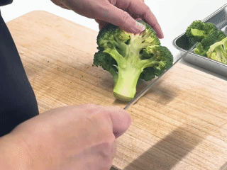 菜切包丁 ブロッコリーを切り分けるのは苦手
